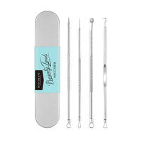 MAYCREATE Professional Blackhead & Pimple Extractor Kit - 9-Piece Stainless Steel Comedone Removal Tools for Acne, Whiteheads, and Blemishes