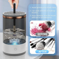 Electric Makeup Brush Cleaner – USB-Powered, Portable & Hygienic with Silicone Mat
