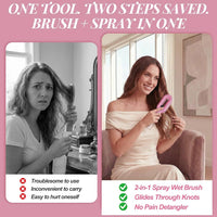 2-in-1 Spray Hair Comb | Water & Hair Serum Applicator Brush | Portable Hair Care Comb | Stylesh Bangladesh