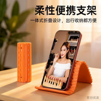 Portable Rollable Silicone Phone Holder | Foldable Adjustable Mobile Stand | Anti-Slip Desk Phone Stand | Stylesh Bangladesh