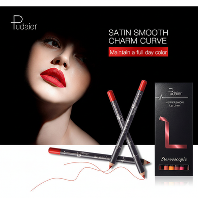 Pudaier Lip Liner Pencil – Long Lasting Smooth Matte Finish