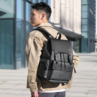 Men's Plaid Backpack