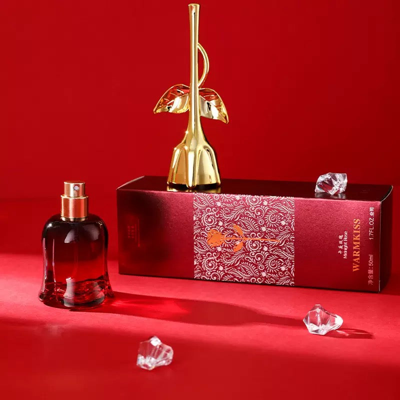 Warmkiss Rose Shape Perfume 50ML – Romantic Long Lasting Floral Fragrance for Women