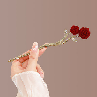 Vintage Floral Hair Stick for Women – Elegant Pearl Hair Accessory