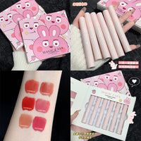 MAGIC CASA Strawberry Rabbit Lip Glaze Set – 6 Colors