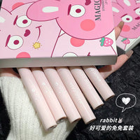 MAGIC CASA Strawberry Rabbit Lip Glaze Set – 6 Colors