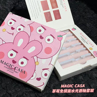 MAGIC CASA Strawberry Rabbit Lip Glaze Set – 6 Colors