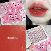 MAGIC CASA Strawberry Rabbit Lip Glaze Set – 6 Colors