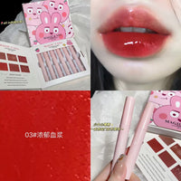 MAGIC CASA Strawberry Rabbit Lip Glaze Set – 6 Colors
