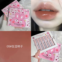MAGIC CASA Strawberry Rabbit Lip Glaze Set – 6 Colors