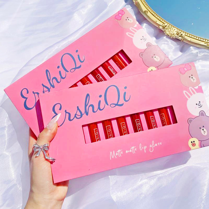 Ershiqi 10 Pcs Lip Gloss Set – Long Lasting Moisturizing Lip Tint