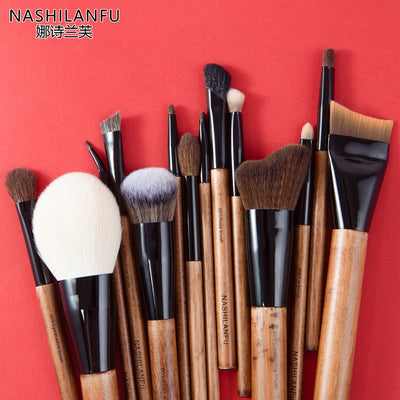 NASHILANFU 12-Piece Professional Makeup Brush Set | Soft Synthetic & Natural Hair Brushes for Face & Eyes