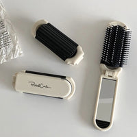 Foldable Hair Brush with Mirror | Portable Travel Comb – Compact & Stylish Design for Everyday Use