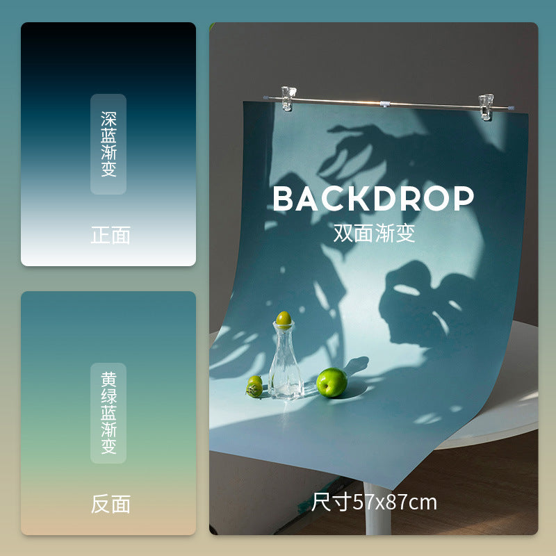 Double-Sided Gradient Photography Background Paper - Creative Photo Backdrop for Product & Still Life Shoots