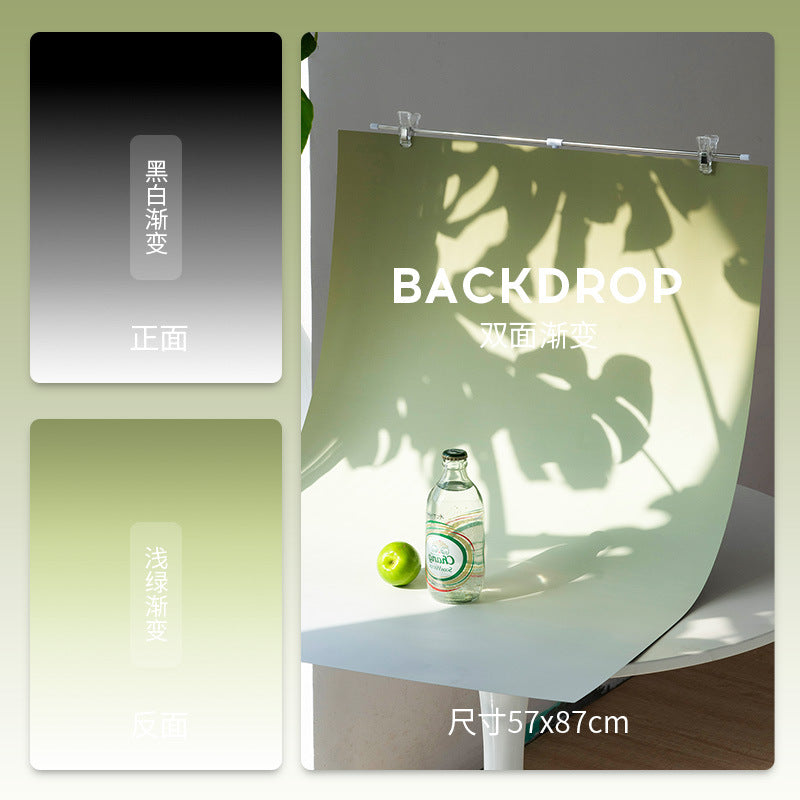 Double-Sided Gradient Photography Background Paper - Creative Photo Backdrop for Product & Still Life Shoots