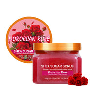 Shea Sugar Scrub – Exfoliating Body Scrub for Smooth & Glowing Skin (Coco Colada, Moroccan Rose, Watermelon, Peach Sorbet, Pineapple)