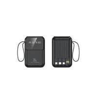 20W Fast Charging Power Bank with Built-in Lightning & Type-C Cables - Portable Charger & Flashlight