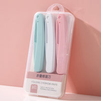 Folding Eyebrow Razor 3pcs Set – Portable Eyebrow Trimmer for Women | Safe & Reusable