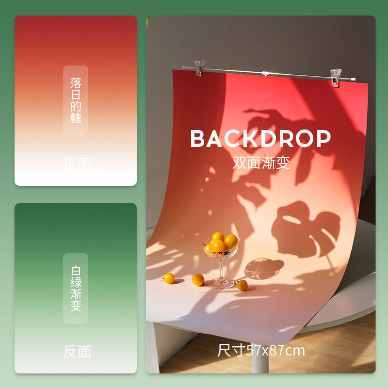 Double-Sided Gradient Photography Background Paper - Creative Photo Backdrop for Product & Still Life Shoots