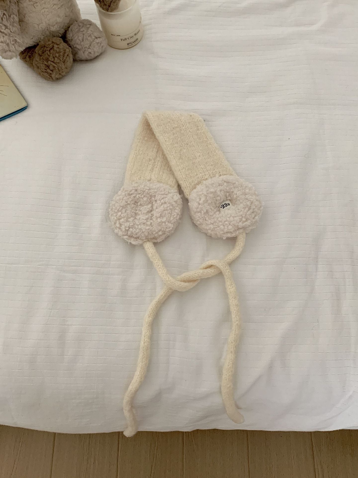 Chunky Knit Headband with Sherpa Earmuffs - Cozy Winter Head Warmer for Women