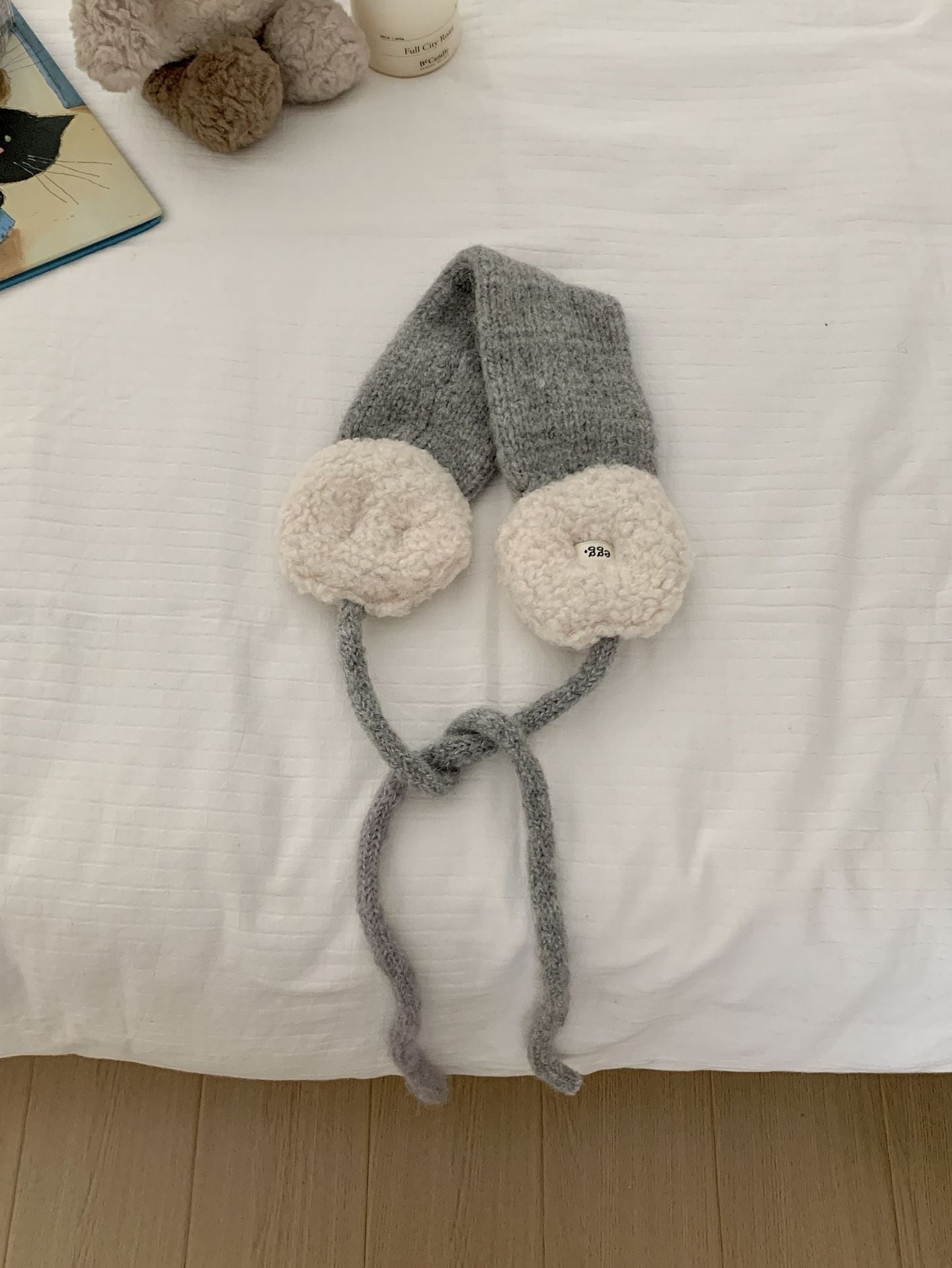 Chunky Knit Headband with Sherpa Earmuffs - Cozy Winter Head Warmer for Women