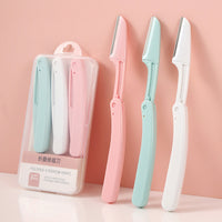Folding Eyebrow Razor 3pcs Set – Portable Eyebrow Trimmer for Women | Safe & Reusable