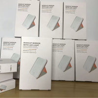 Portable LED Makeup Mirror with Light - 3 Color Settings & Stepless Dimming Travel Mirror