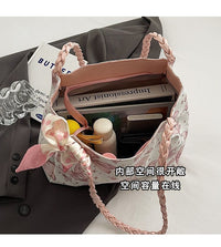 Butterfly Print Tote Bag – Stylish Pink & White Ladies Handbag | China Imported