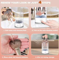 Electric Makeup Brush Cleaner – USB-Powered, Portable & Hygienic with Silicone Mat