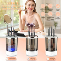 Electric Makeup Brush Cleaner – USB-Powered, Portable & Hygienic with Silicone Mat